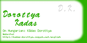 dorottya kadas business card